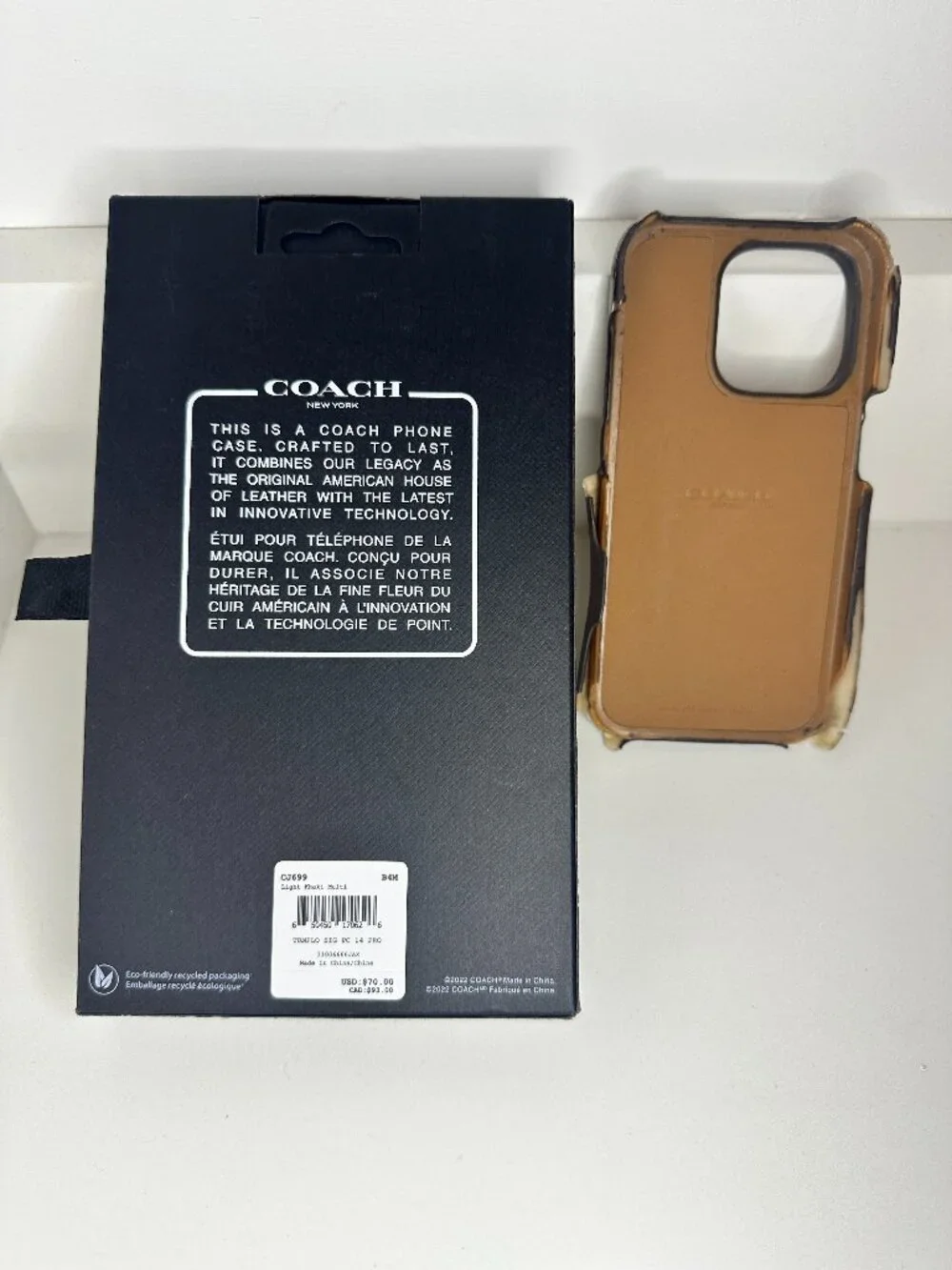 Coach iPhone 14 Pro Signature Case With Box AS IS
